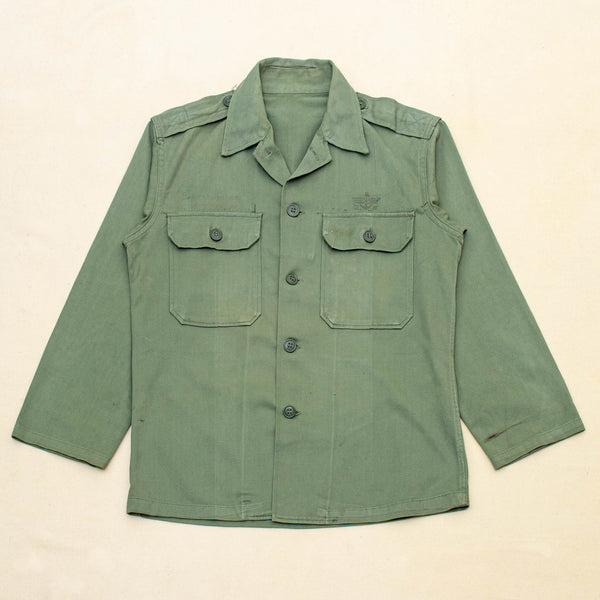 60s Vintage Korean Army (ROKA) HBT Utility Shirt - Medium