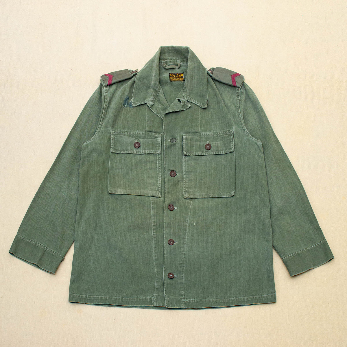 トップス 50's US Army Sleeping Shirt Overdye 1950's U.S. Army Sleeping Shirt Black Overdye | Daily Dress