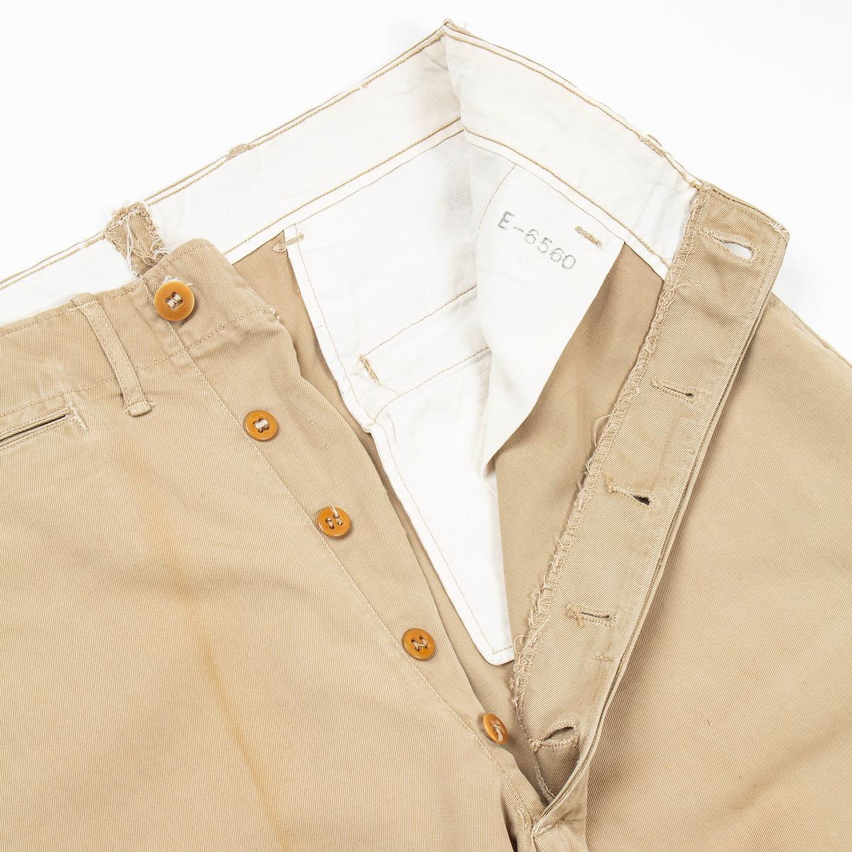 40s WW2 Vintage US Army Khaki Chinos - 31x34 – Omega Militaria 40s WW2 Vintage US Army Khaki Chinos - 31x34 – Omega Militaria