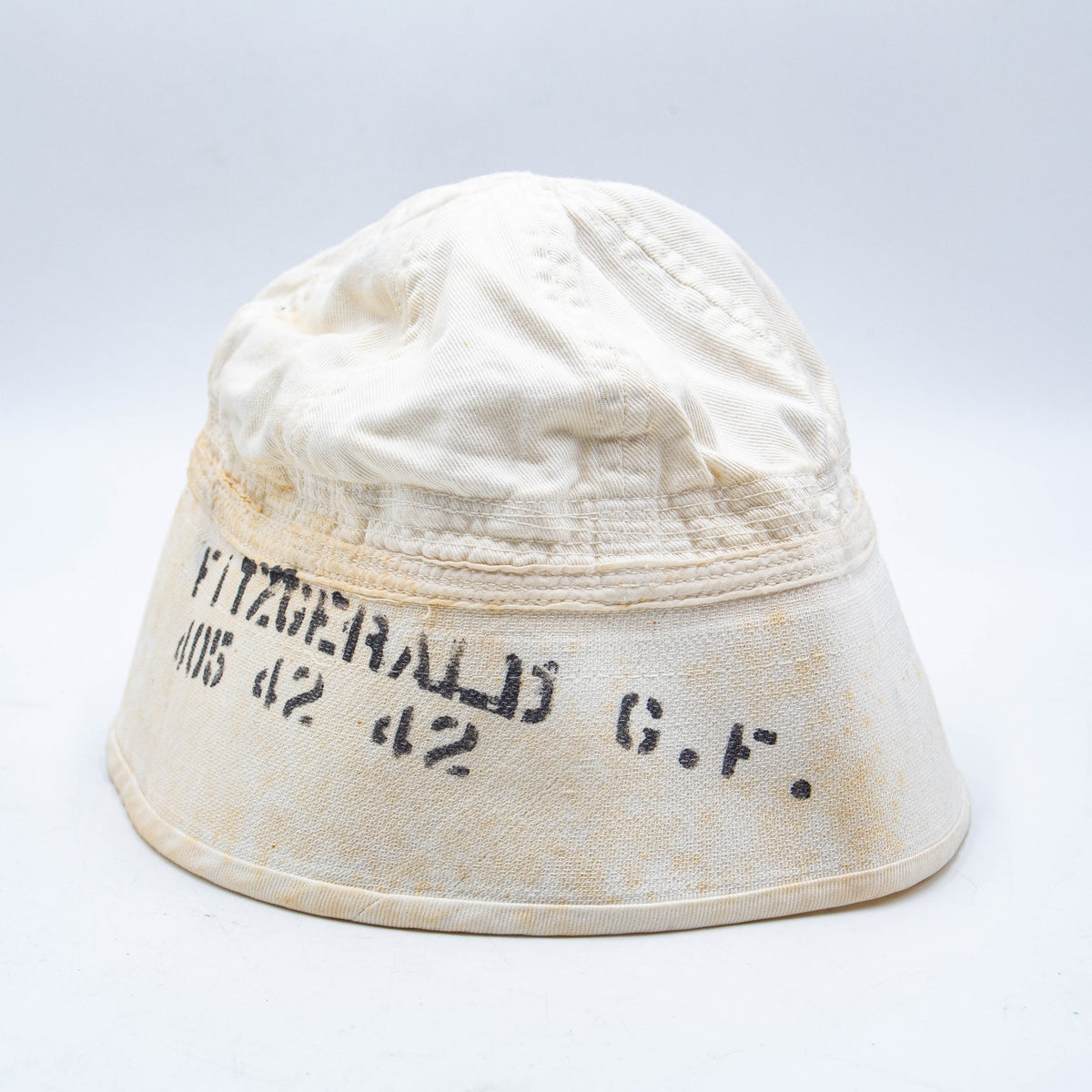 帽子 40'S VINTAGE military hat Vintage Hat, Size 7 1/4, 1940s Hat, USN Deck Hat, WWII Hat