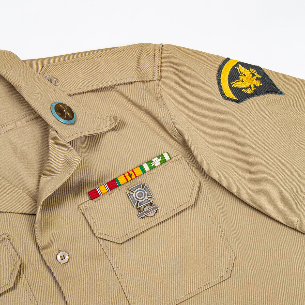 60s Vietnam War Vintage Khaki 'Class B' Shirt