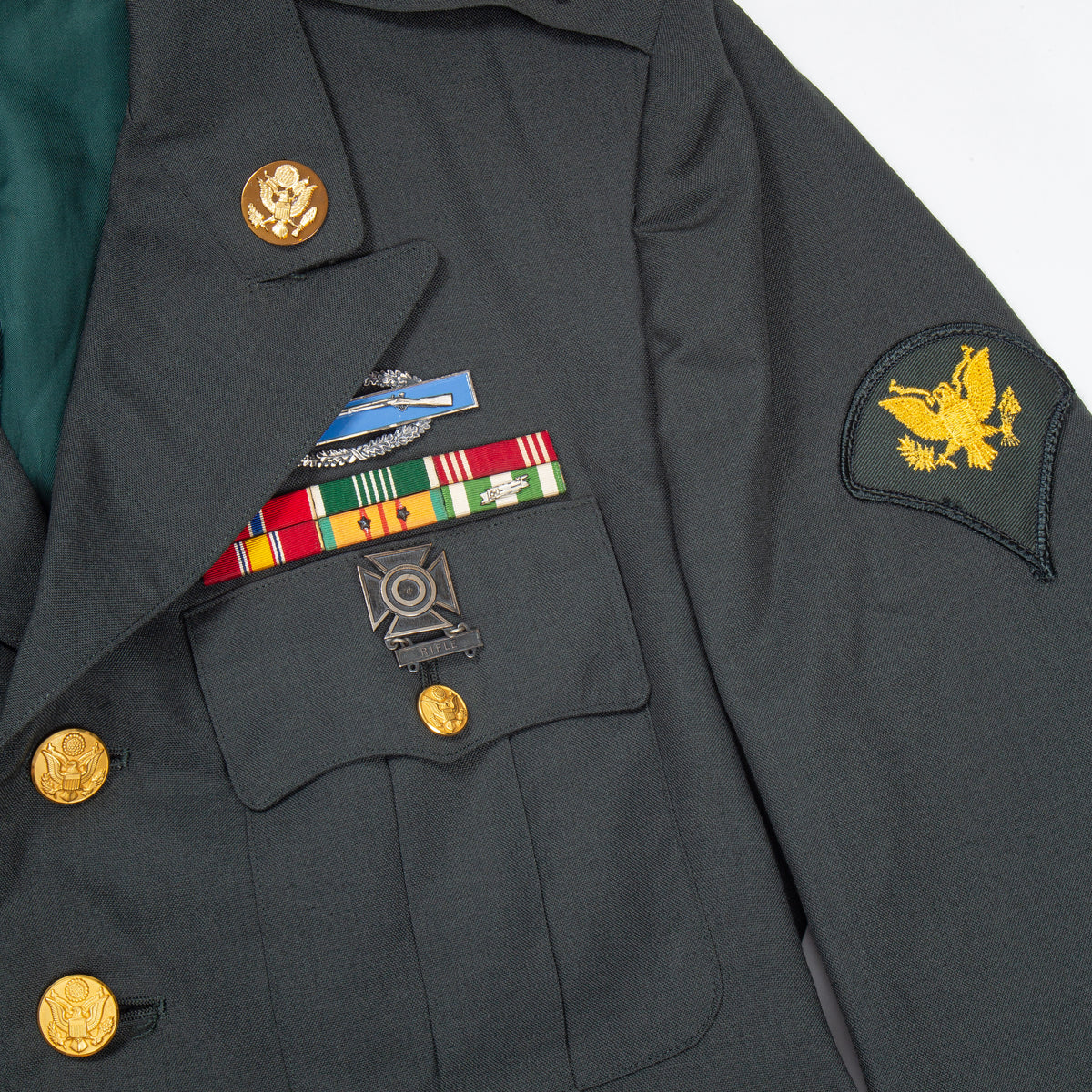 60s Vietnam War Vintage 23rd ID Class A Uniform Jacket - Small Omega Militaria 60s Vietnam War Vintage 23rd ID Class A Uniform Jacket - Small Omega Militaria