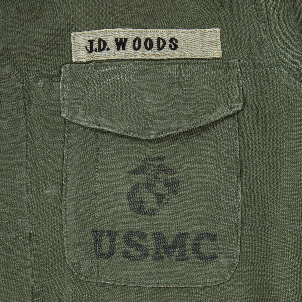 60s Vintage USMC Marines P56 Utility Shirt - Medium – Omega Militaria