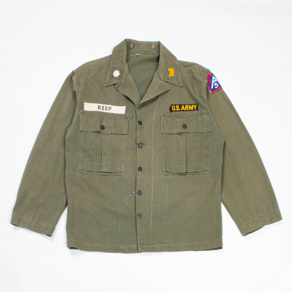 40s WW2 Vintage US Army '45D' HBT Jacket - Large – Omega