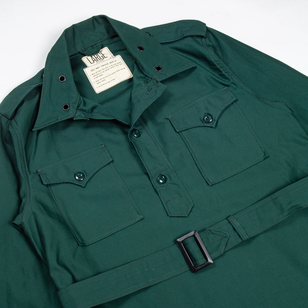 Deadstock Rare 60s Emerald Green Aggressor Shirt - Large – Omega