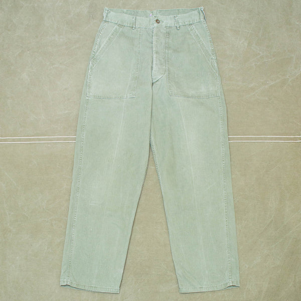 40s Vintage HBT Utility Trousers - 34x33