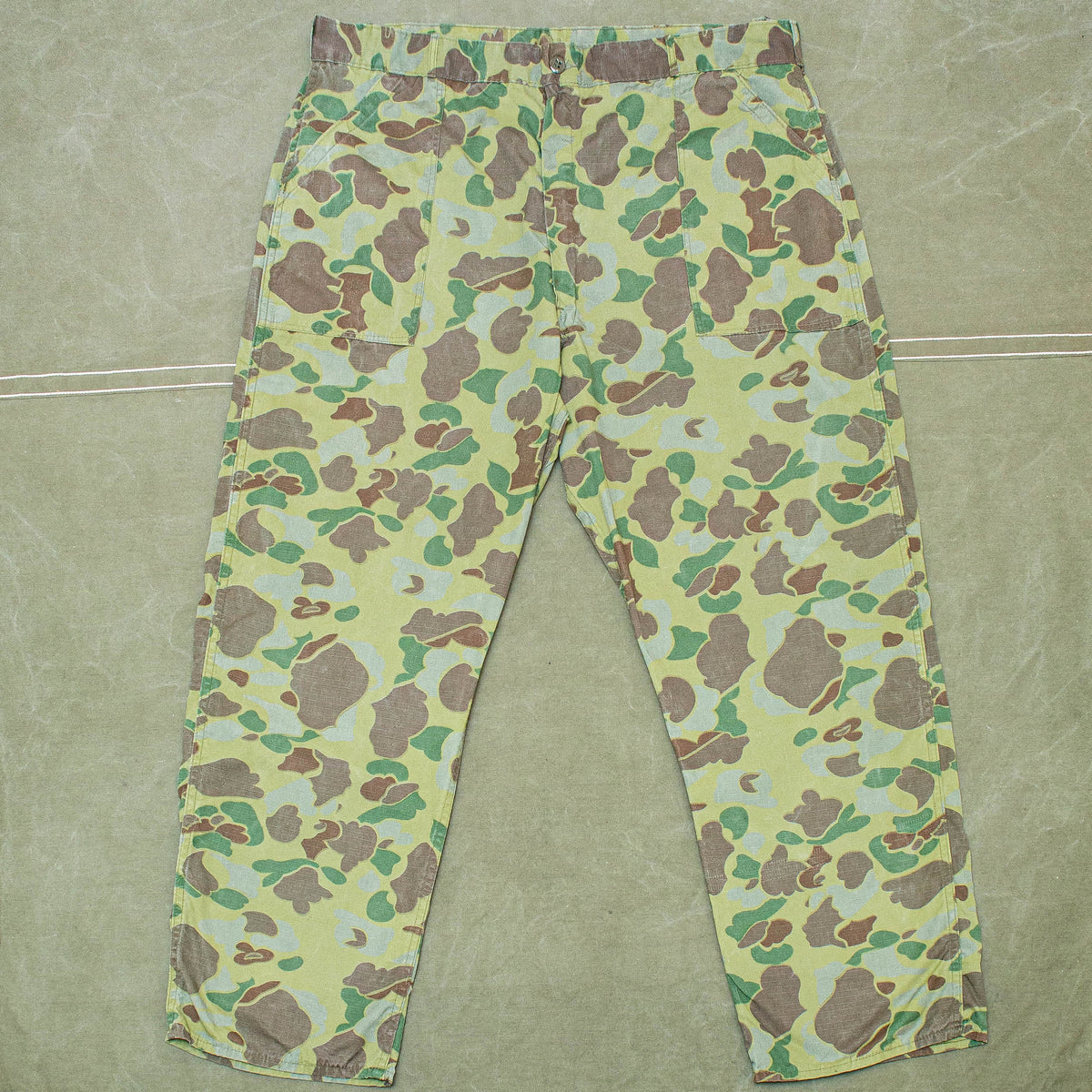 70s Vintage Kamo Brand Duck Hunter Camo Trousers - 38x30 – Omega