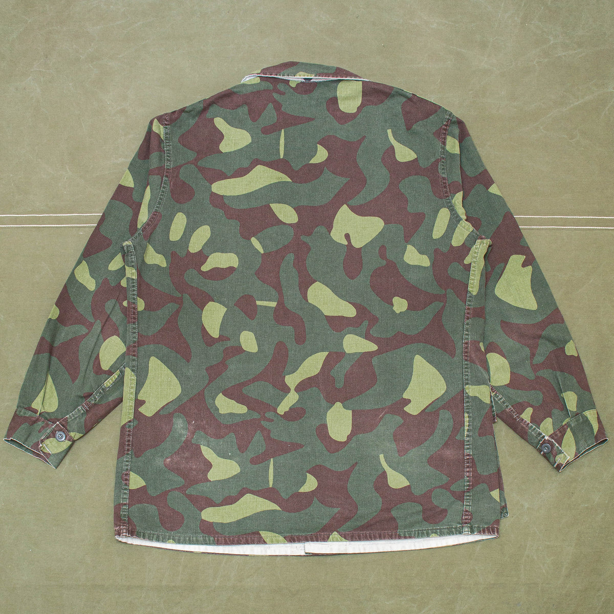 60s Vintage Finnish Army M62 Reversible Camo Field Jacket - X