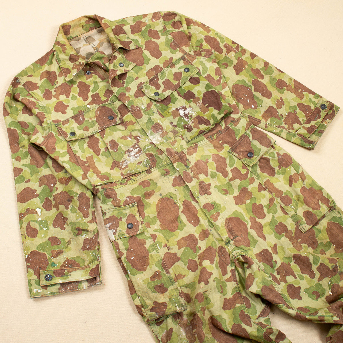 40s WW2 Vintage M-1942 Frogskin Camo Coveralls - Medium – Omega 