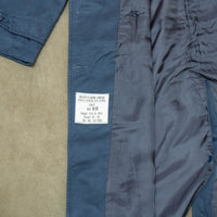 NOS 50s Vintage RAF Blue Gabardine Overcoat - Large