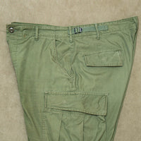 60s Vintage US Army Poplin OG-107 Tropical Combat Trousers - 38x30