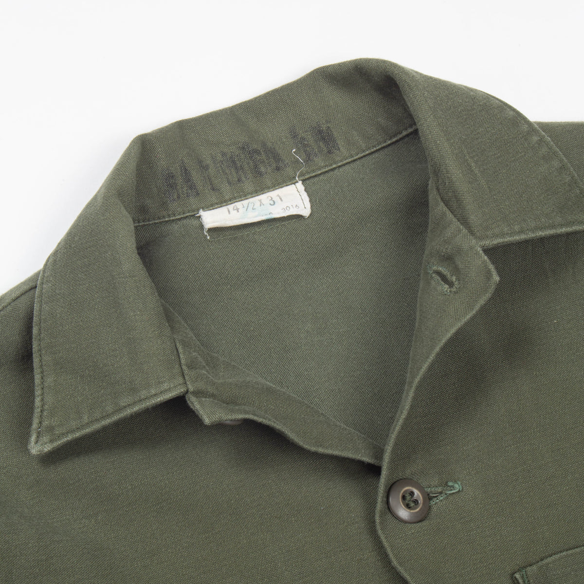 【名作】60s US.Army OG107 Shirt 3rd 15½X33 60s Vietnam War Vintage USMC 3rd Pattern OG-107 Utility