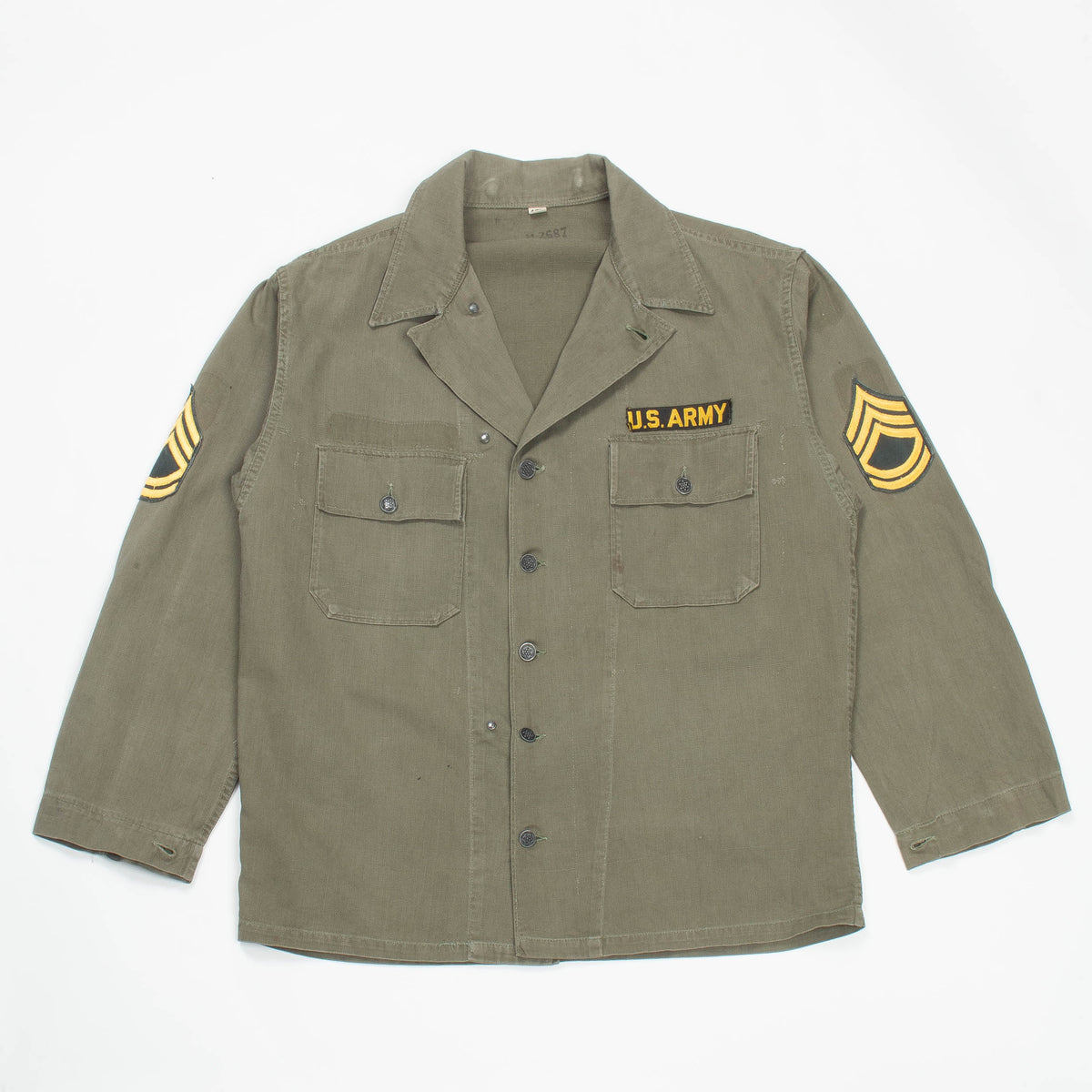 ジャケット・アウター 50s US ARMY utility jacket 13star button US Army Second Pattern 13-Star Utility Jacket - 0091 - Buck