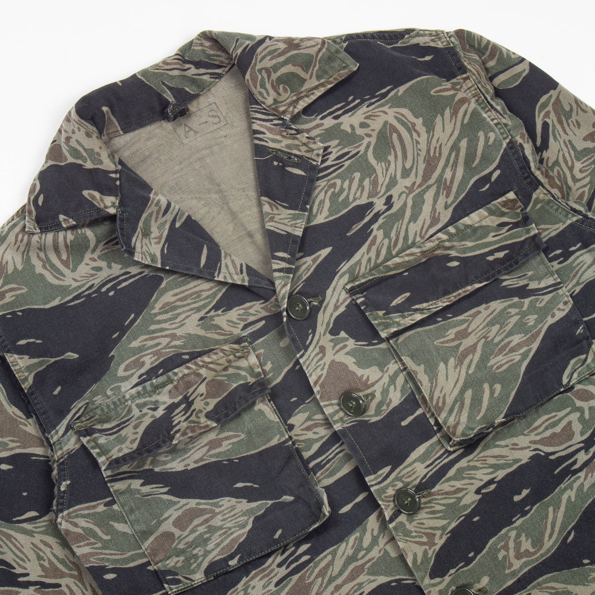 60s Vietnam War Vintage Tadpole Sparse (TDS) Tigerstripe Shirt - X