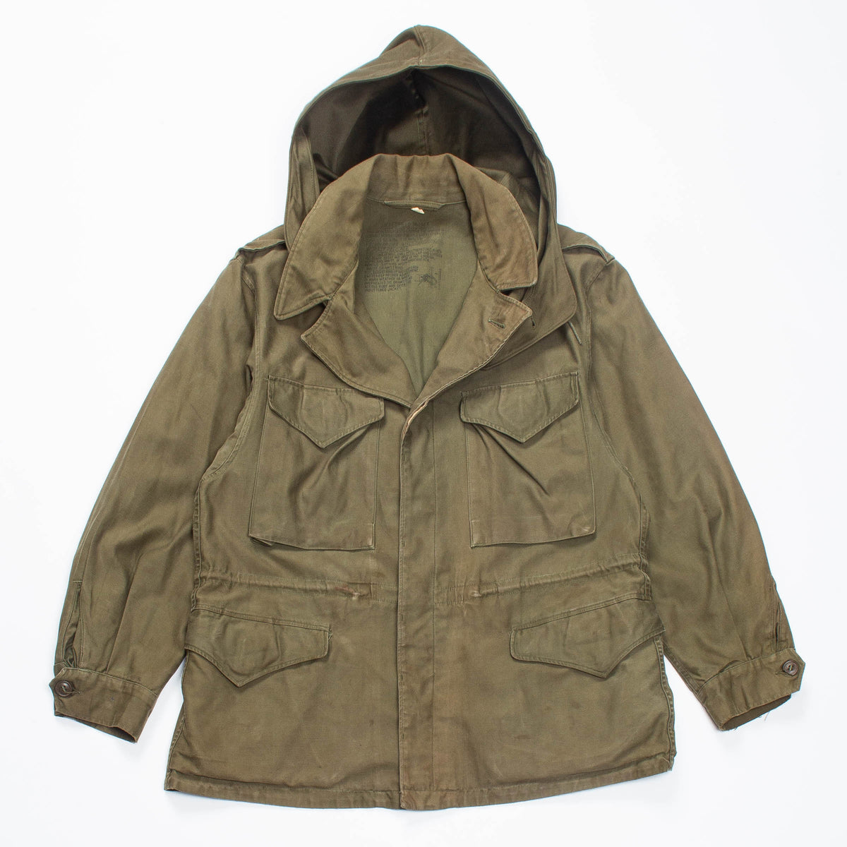 40s Vintage M43 Field Jacket w/ Hood - Medium – Omega Militaria