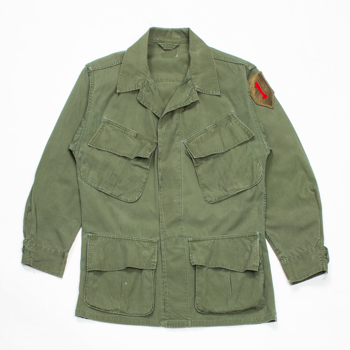 60s Vietnam War Vintage 1st Infantry Poplin Jungle Jacket - X