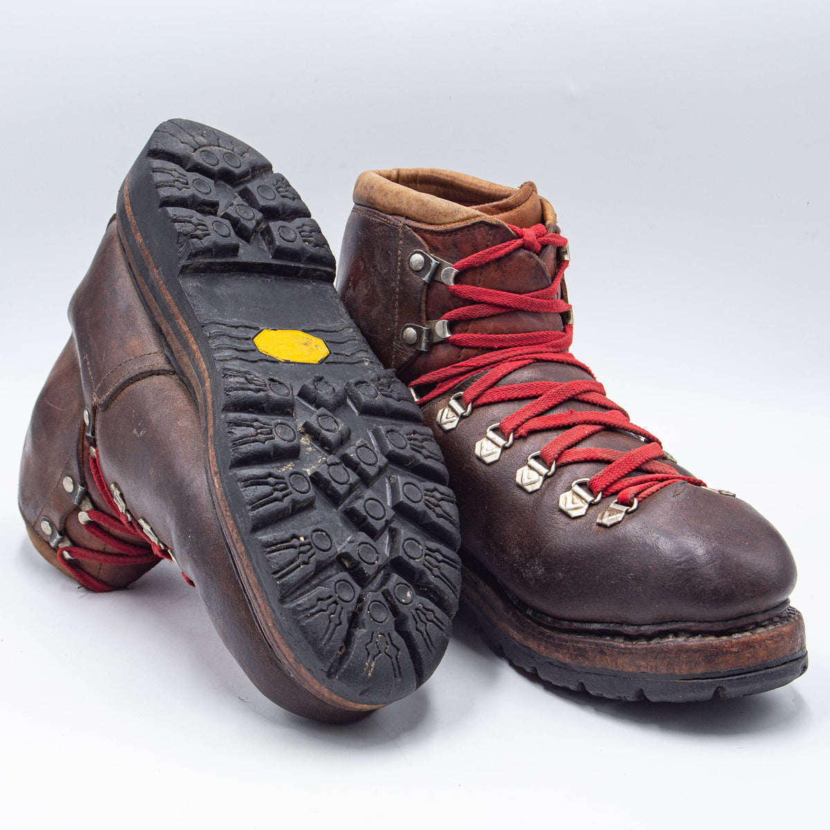 70s Vintage Brown Leather Kastinger Hiking Boots - UK 7.5 â Omega Militaria