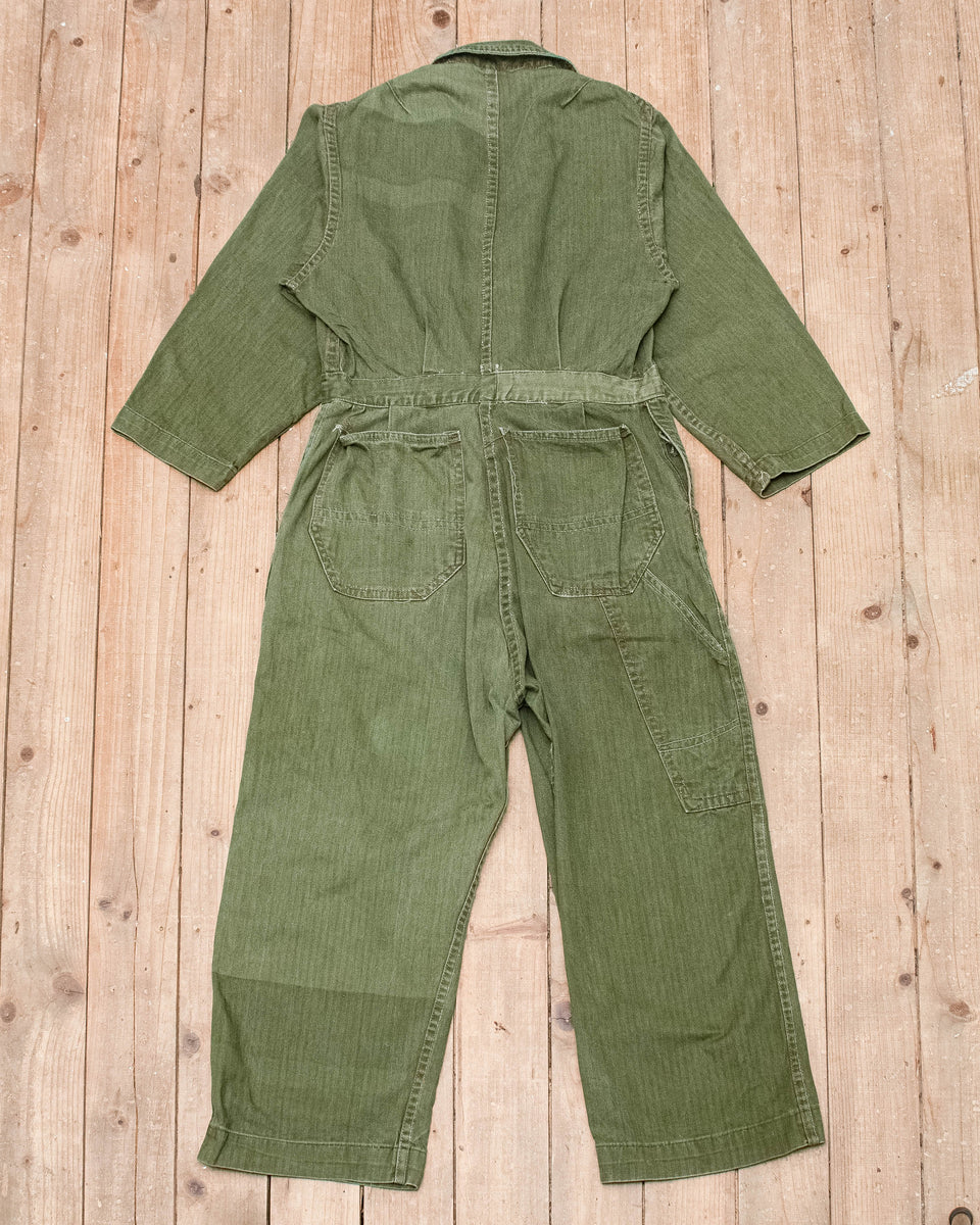 50s Vintage Custom HBT Utiltiy Coveralls - X-Small – Omega Militaria