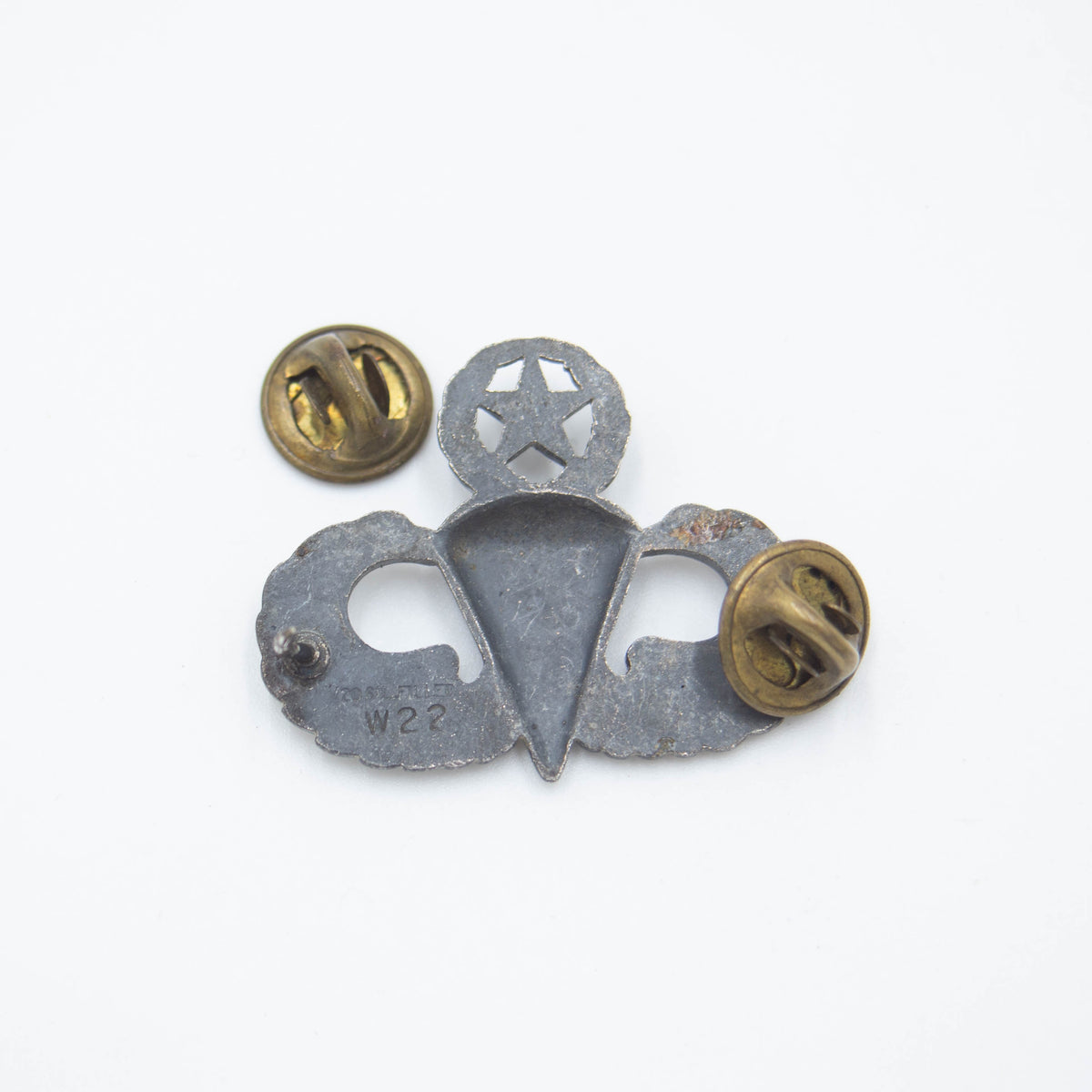 WW2 実物 米陸軍空挺部隊 バッジ Sterling Silver仕様 US Army 1/20 Silver-Filled Master Parachutist Badge / Jump Wings