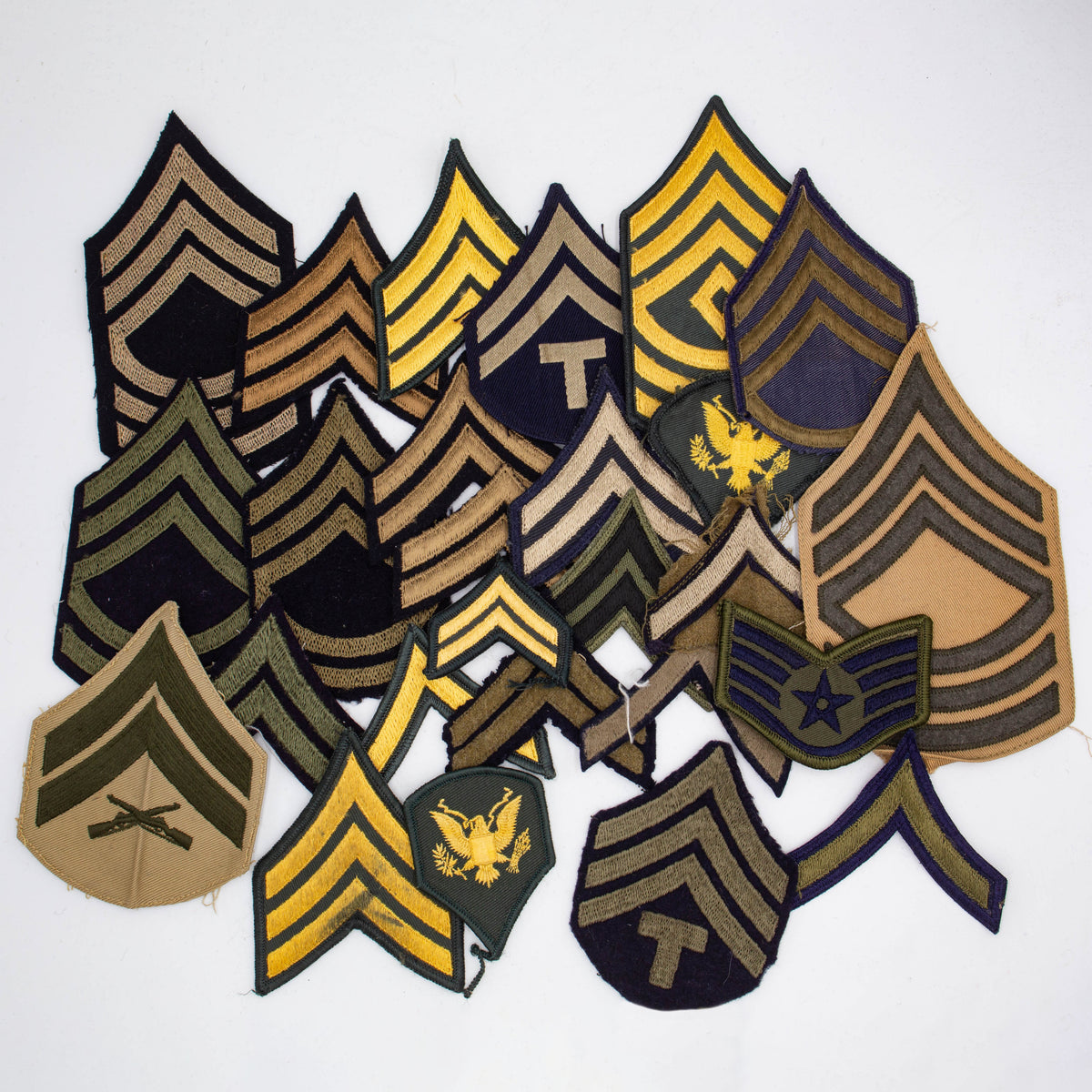 40s Vintage US Army Technical Sergeant Rank Patch Set – Omega Militaria