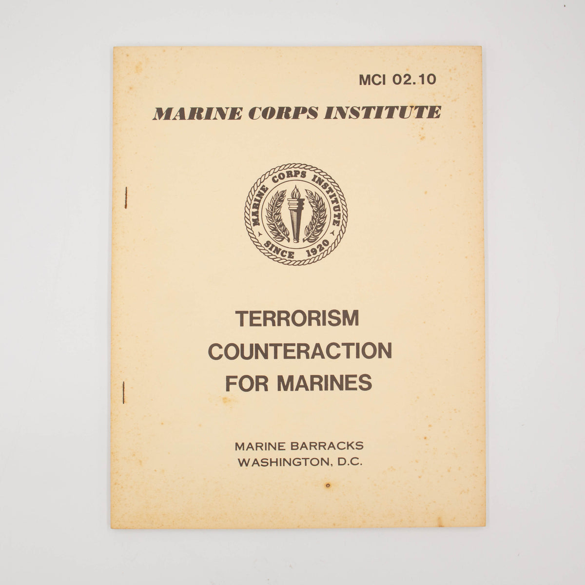 1985 MCI 02.10 Marine Corps Institute Terrorism Counteraction For Mari