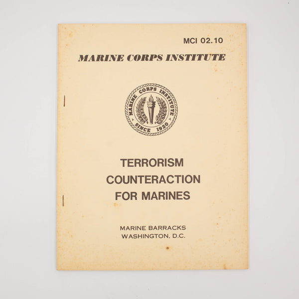 1985 MCI 02.10 Marine Corps Institute Terrorism Counteraction For Marines