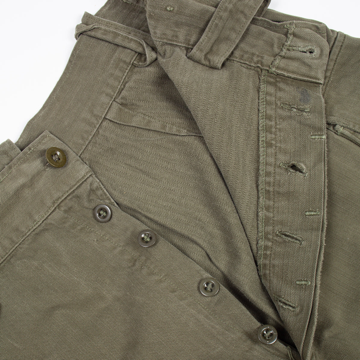60s Vintage Dutch Army HBT Combat Trousers - 34x29 – Omega Militaria