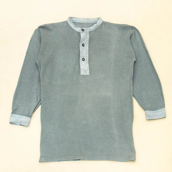 50s Vintage Swedish Army Grandad Shirt - Small