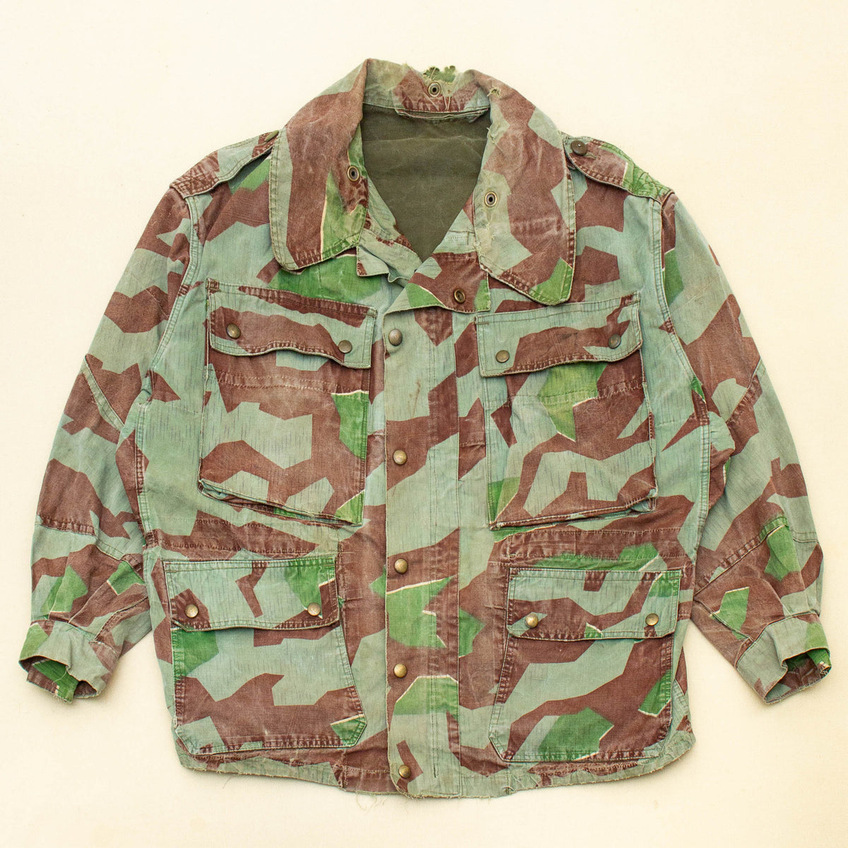 Rare 50s Vintage German Army Splinter Camo Field Jacket - X