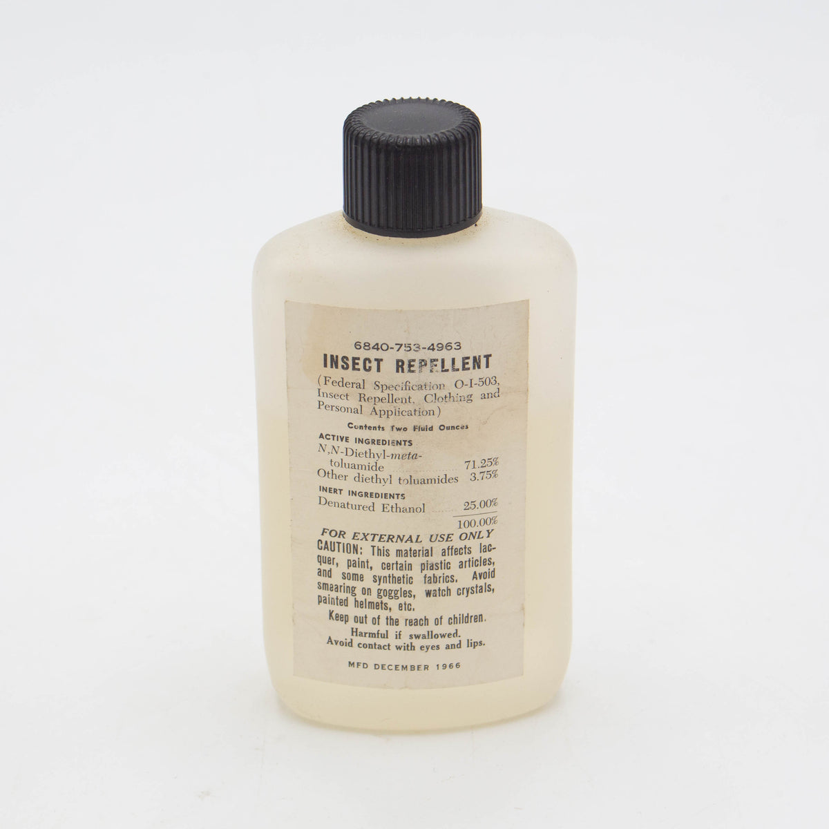 1960s Vietnam War Insect Repellent 'Bug Juice' Omega Militaria