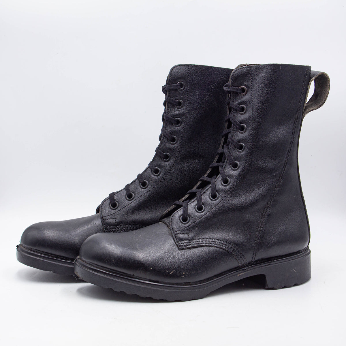 Deadstock 80s British Army Black Leather DMS Boots - UK 8  display picture 1