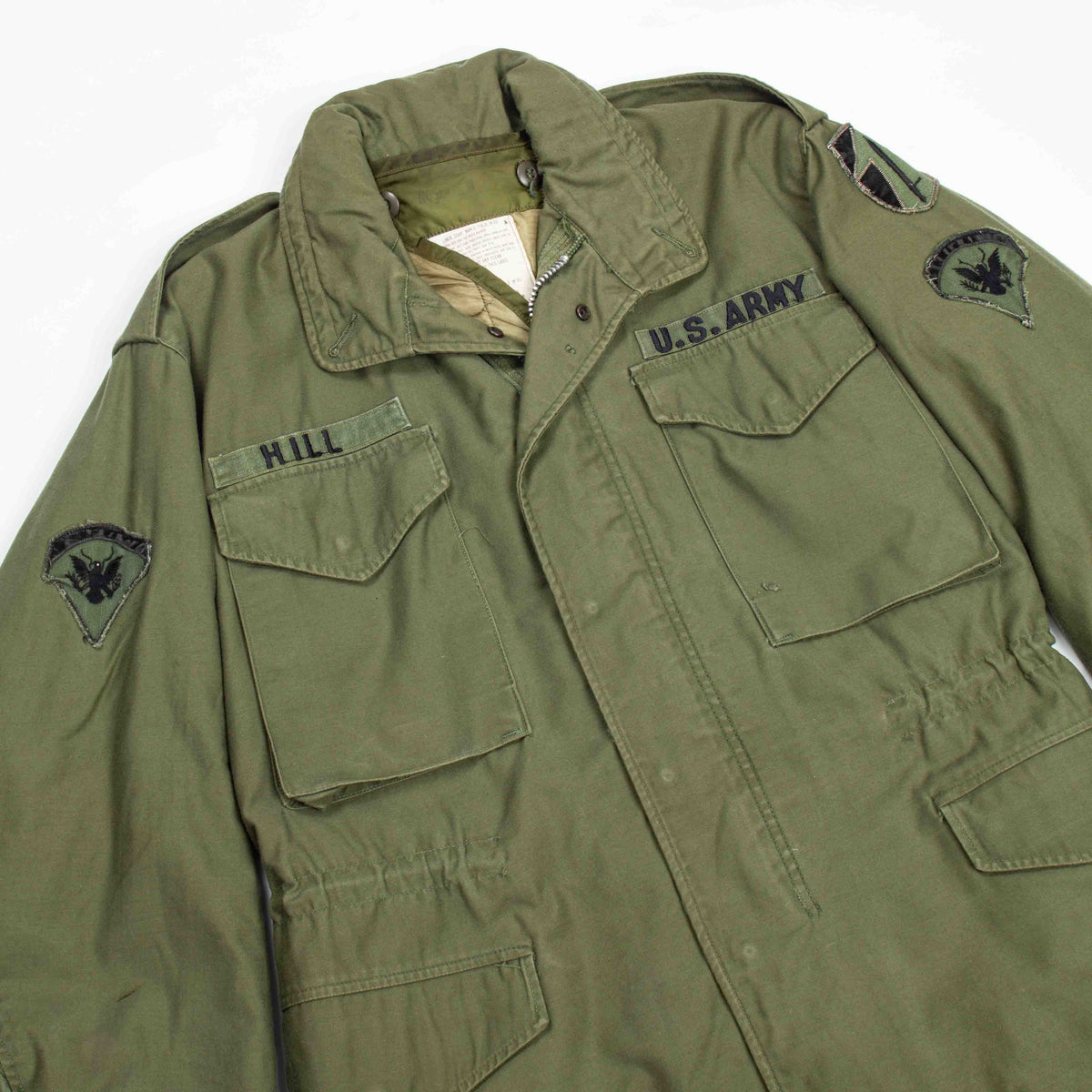 Patched 60s Vintage OG-107 M65 Field Jacket & Liner - Small 