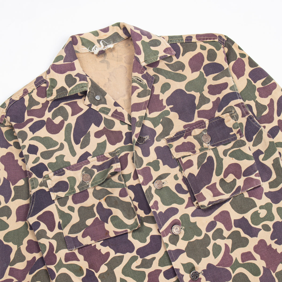 60s CIDG ベオガムカモ シャツ M程 日本製 ダックハンター カモ 60s Vietnam War Vintage CIDG Beogam Shirt - X-Small – Omega Militaria