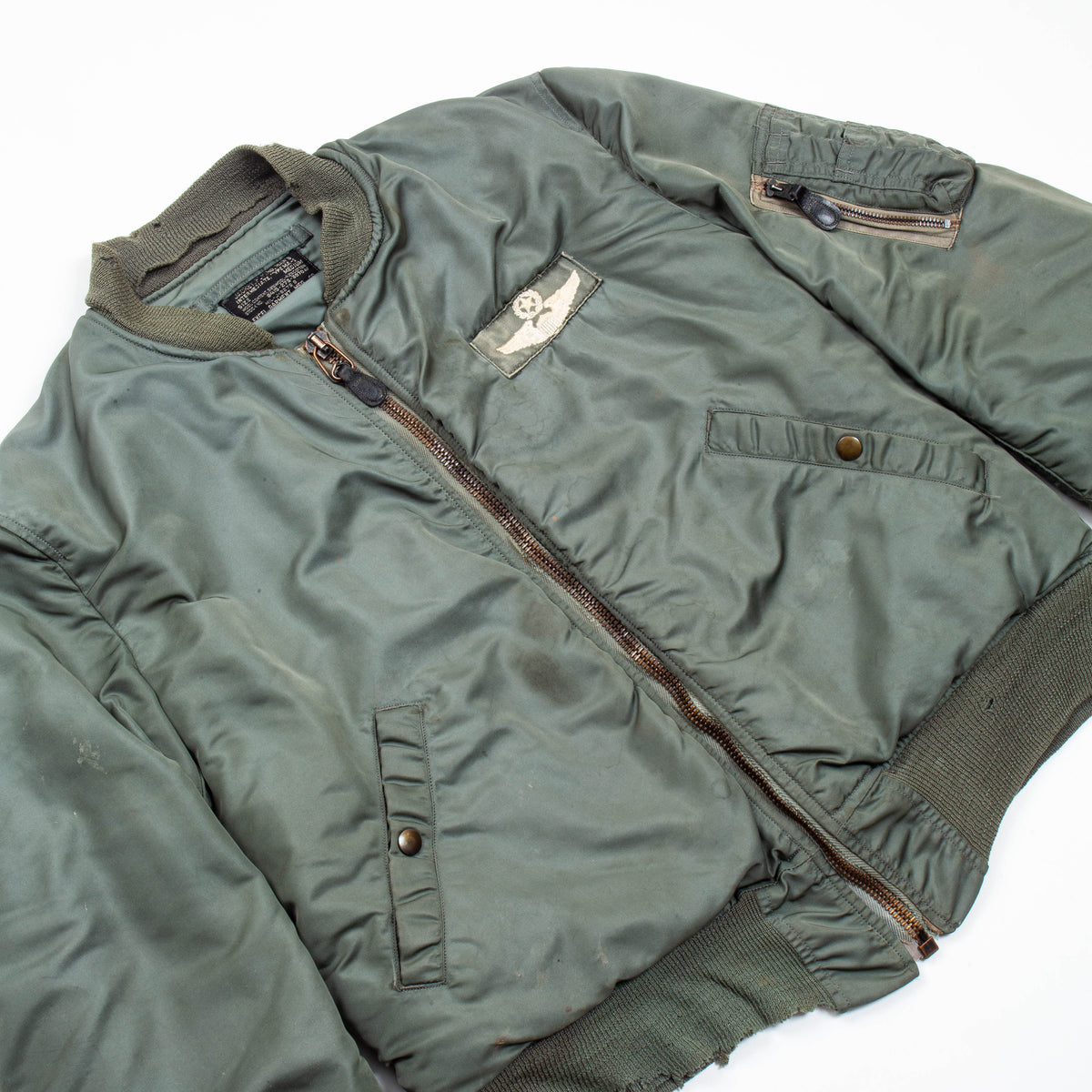 60s ma-1 flight jacket silver かつき着用 60s ma-1 flight jacket silver かつき着用
