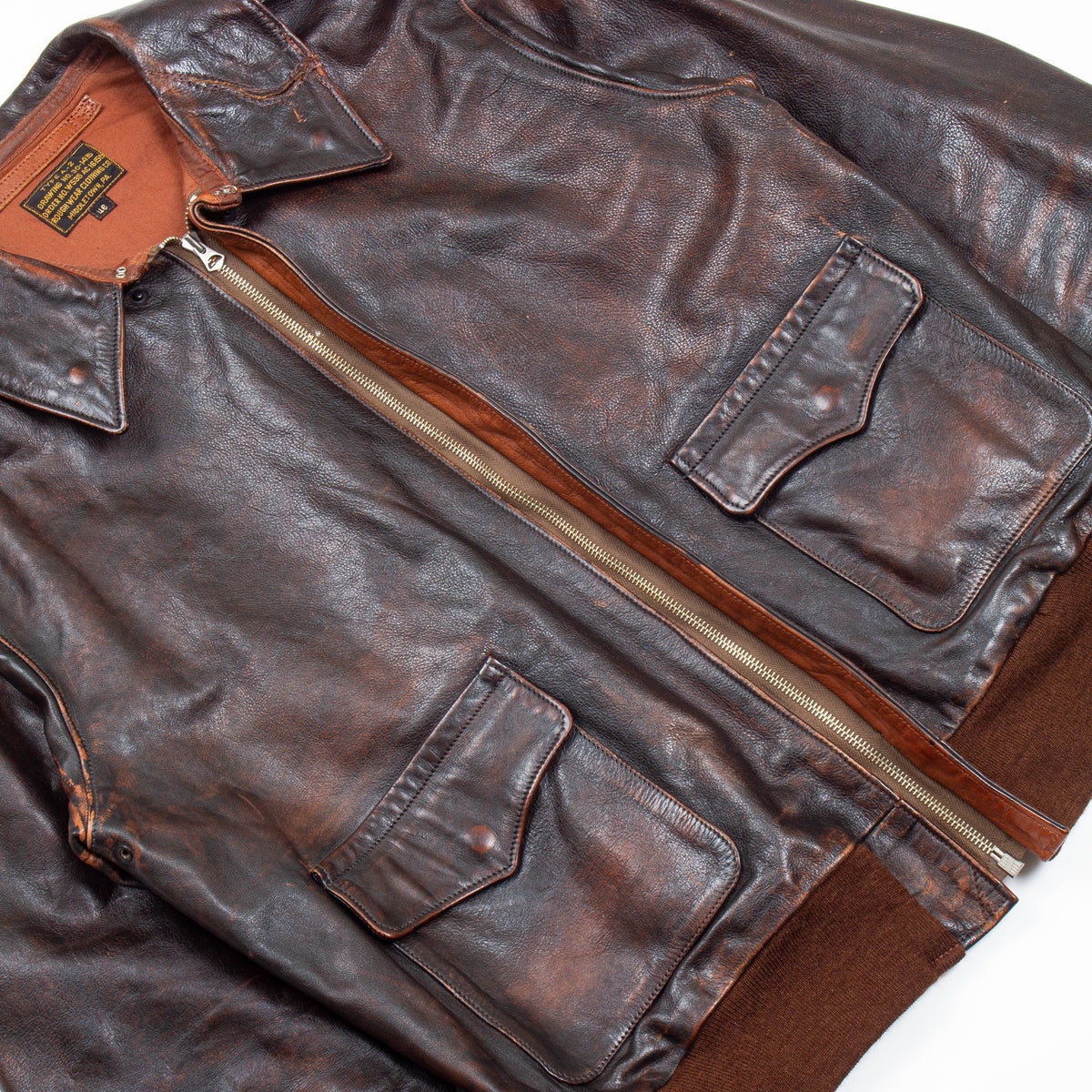 Eastman Leather Co. USAAF A-2 Horsehide Leather Flight Jacket 