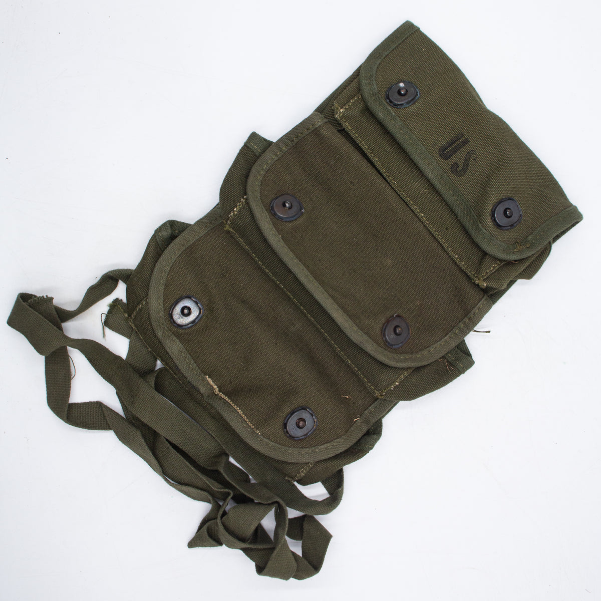 個人装備 USMC OD CANVAS 3POCKET GRENADE CARRIER Carrier, Grenade, 3-Pocket, US Army, BRESLEE MFG. CO. 1944, Medic