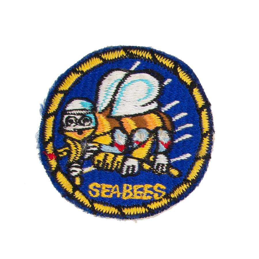 US Navy Seabee Vietnam Veteran Black Patch - Patchwork Pup