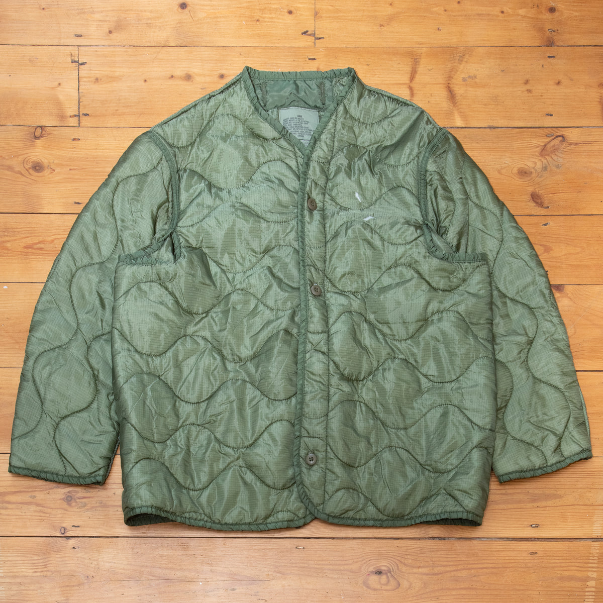 Small Vintage US Army Quilted Jacket Liners / Liner Jacket, M65 M-65  Liners, Green Quilt Coat, 1980s 1970s -  Israel