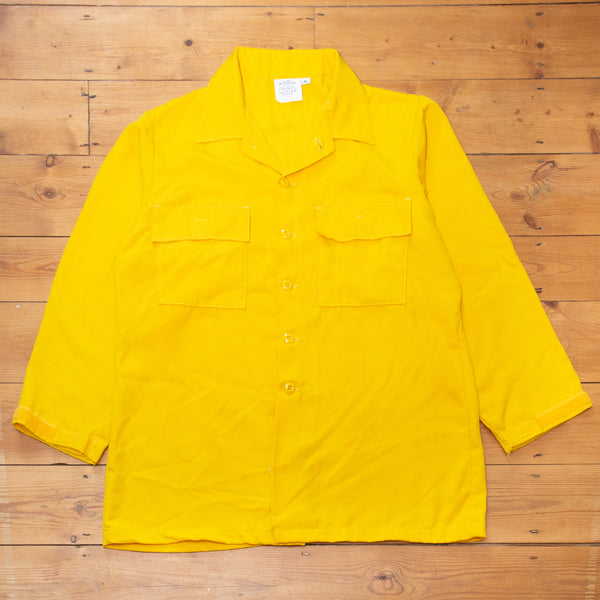 Rare 1970s Vintage US Forest Service Yellow Aramid Flame-Resistant Shirt - X-Large
