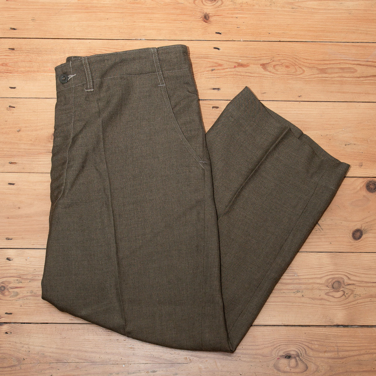 NOS 40s Vintage WW2 US Army M1937 Wool Serge Trousers - 38x28