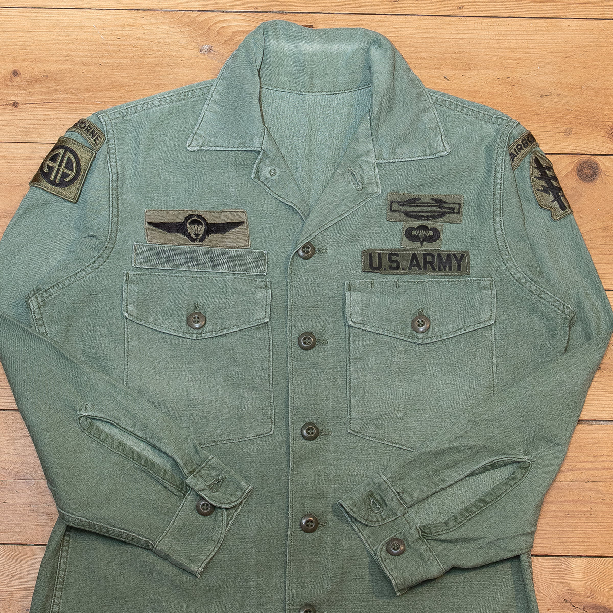 1967 Vintage Special Forces 3rd Pattern OG-107 Sateen Utility Shirt