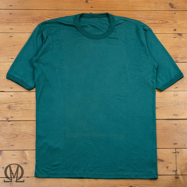 00s Vintage 100% Cotton British Army Green PT T-Shirt - Med-Large