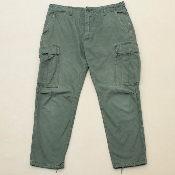 60s Vietnam War Vintage Tropical Combat Trousers - 34x29