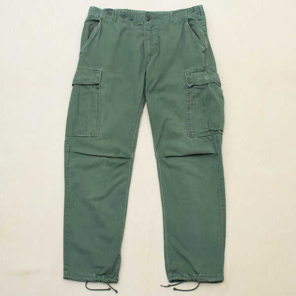 60s Vietnam War Vintage Tropical Combat Trousers - 34x32