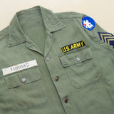 40s Vintage US Army HBT Utility Shirt - Large