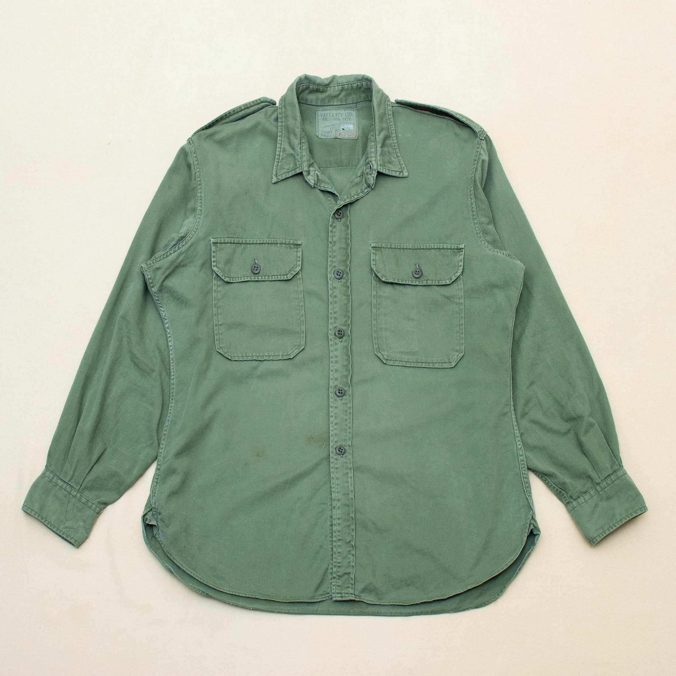 60s Australian Army Officer Shirt 14×33(1960's Australian 60s Australian Army Officer Shirt 14×33(1960's Australian
