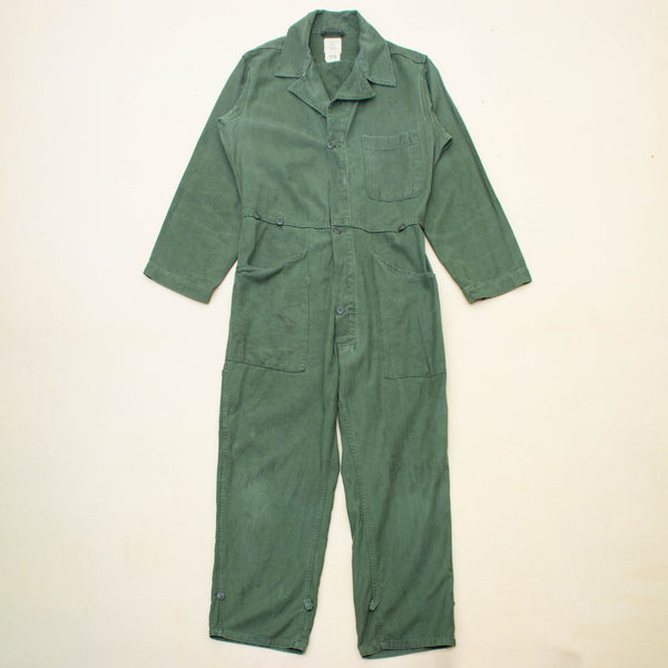80s Vintage US Military Sateen Utility Coveralls - Large