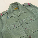 50s Vintage Dutch Army HBT Utility Shirt - Medium