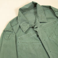 60s Vietnam War Vintage US Army Poplin Tropical Combat Coat Jungle Jacket - Medium