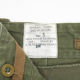 60s Vintage British Army Green Cotton Overall Trousers - 32x32